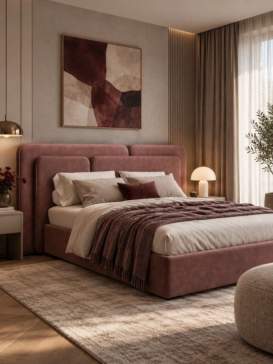 My Sofa’dan VELORA karavoti — baland yumshoq bosh qismli ikki kishilik karavot