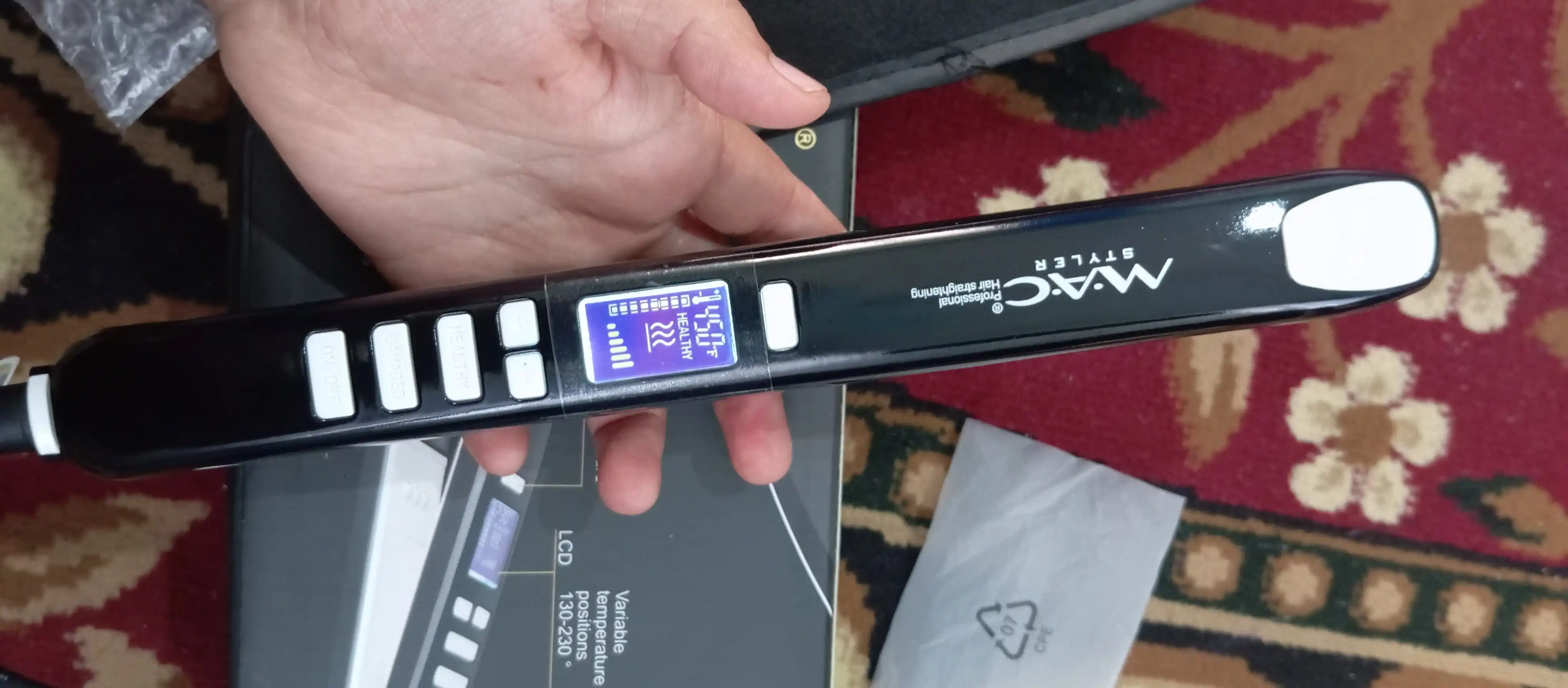 MAC MC-2021 professional soch to‘g‘rilagichi, keramik, LCD displeyli