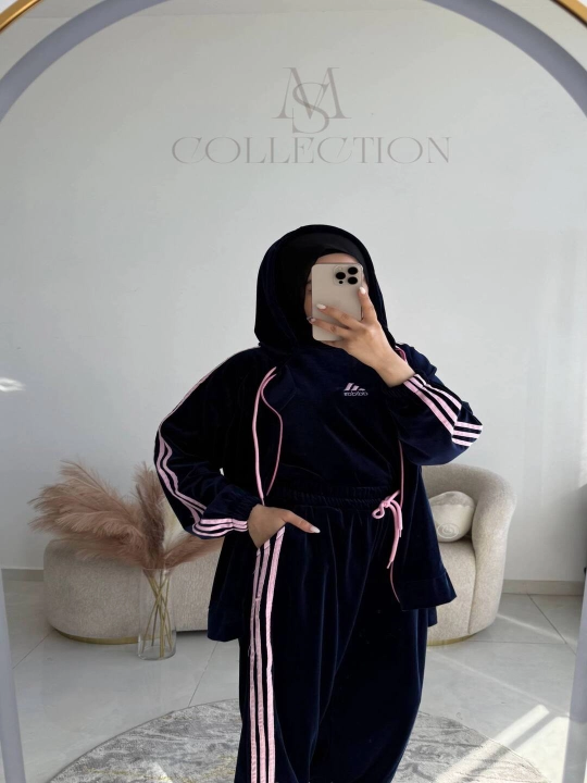 Ayollar uchun zamonaviy sport kostyum 3 talik, oversize troyka, 44–50