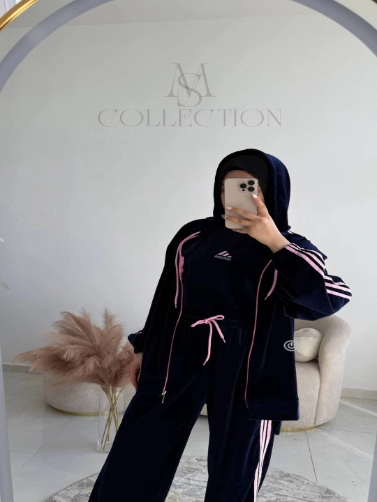 Ayollar uchun zamonaviy sport kostyum 3 talik, oversize troyka, 44–50