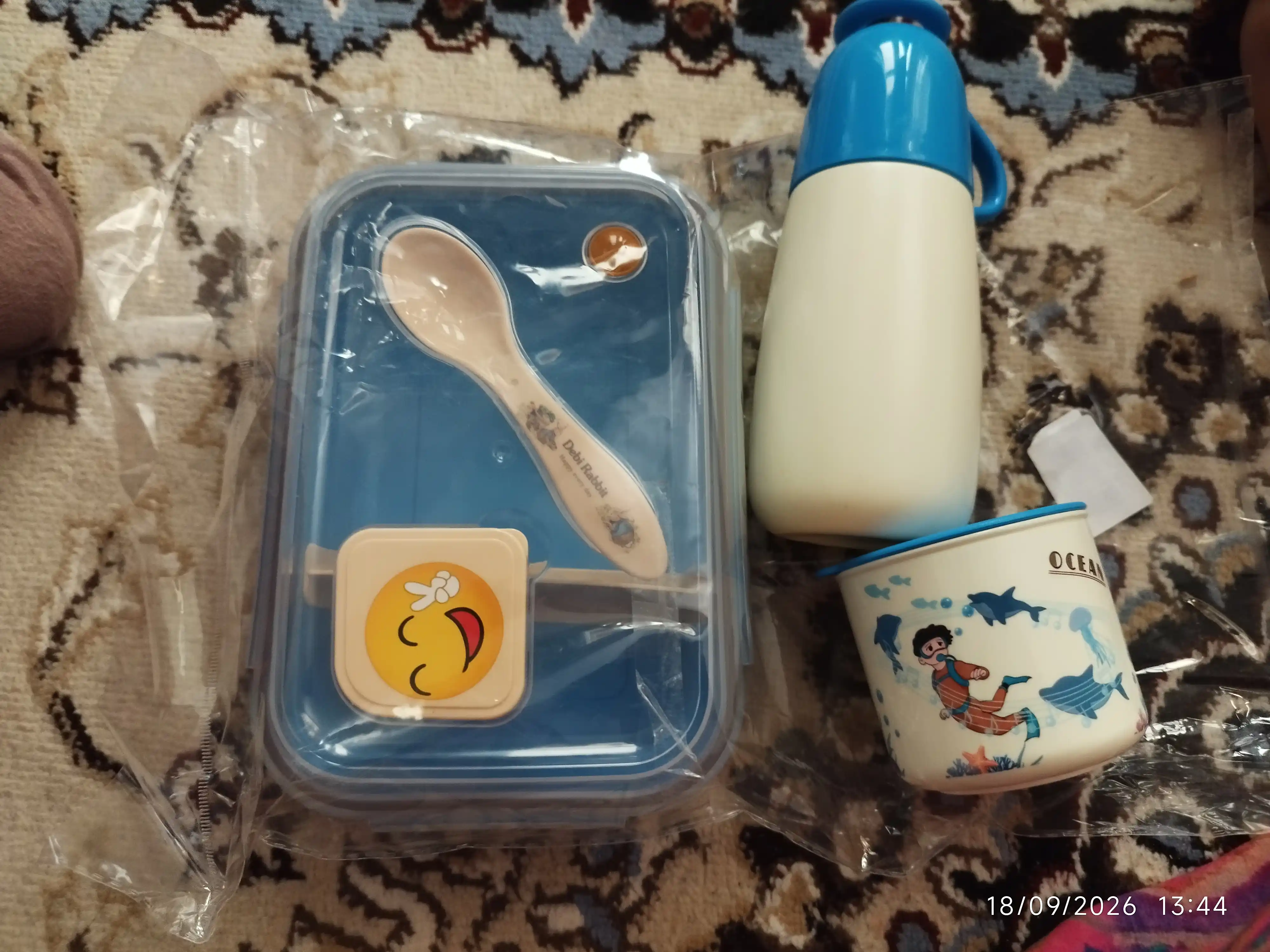 Набор детских lunch box, термосов и посуды, для школы и путешествий, повседневный