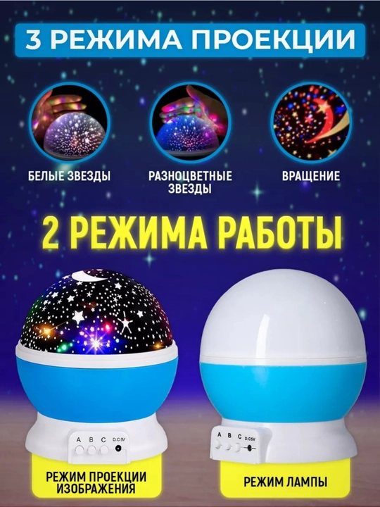 Проектор звездного неба помогает создать в комнате приятную и спокойную атмосферу