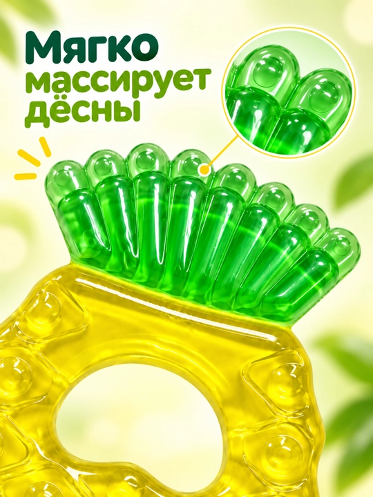 Tishlagich chaqaloqlar uchun ananas shaklidagi suvli sovituvchi tishlagich