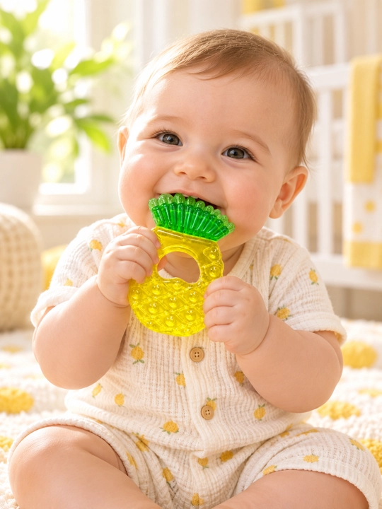 Tishlagich chaqaloqlar uchun ananas shaklidagi suvli sovituvchi tishlagich