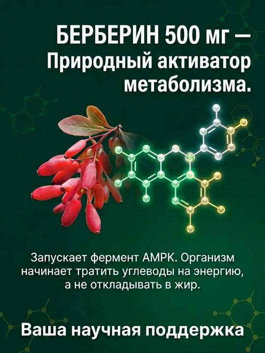 Suda Berberine Plus 500 mg + Chromium & Alpha Lipoic Acid, 30 kapsula