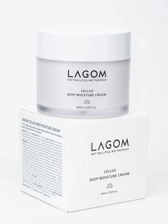 Крем для лица, увлажняющий с фито-стволовыми клетками Lagom CellusDeep Moisture Cream - 