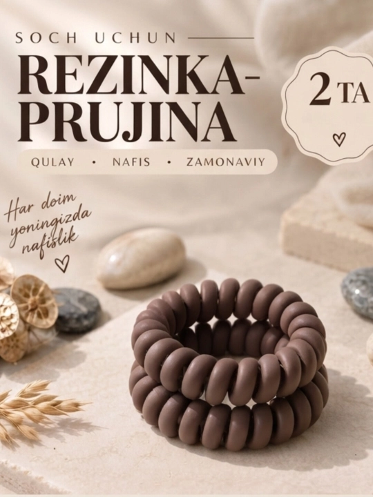 Ayollar uchun soch rezinkasi, prujina, yaltiroq yumshoq, Dear Darlin, braslet - 