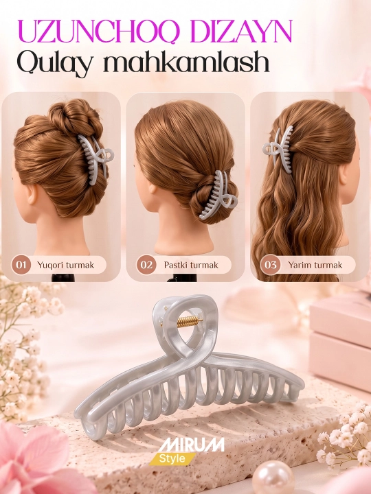 Заколка крабик для волос MIRUM Style