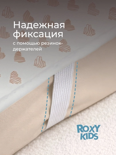 ROXY-KIDS Rezinkali karavotcha uchun suv o‘tkazmaydigan kleyonka 70x100 sm