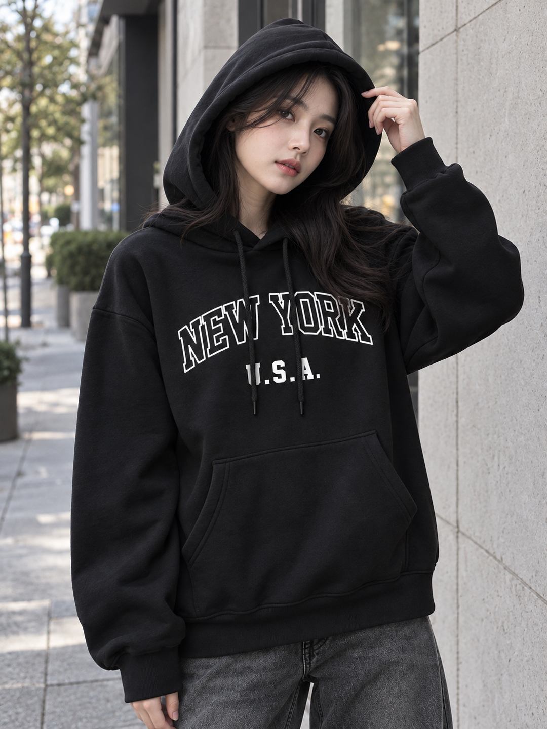 Hudi ayollar uchun, standart o'lchamda, 48-54 L, XL uchun mos keladi