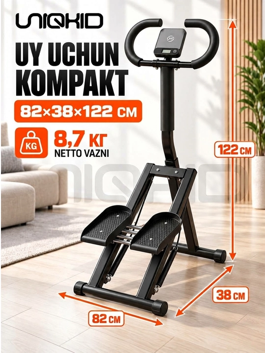 Tutqichli buklanadigan stepper-klimber