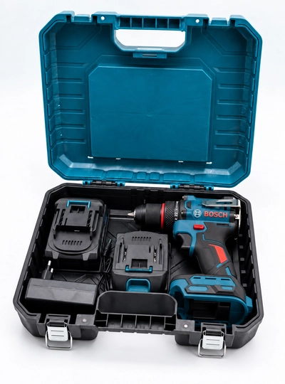 Bosch 48V akkumulyatorli drel-shurupovyort, 24 ta predmet, cho‘tkasiz, keys bilan