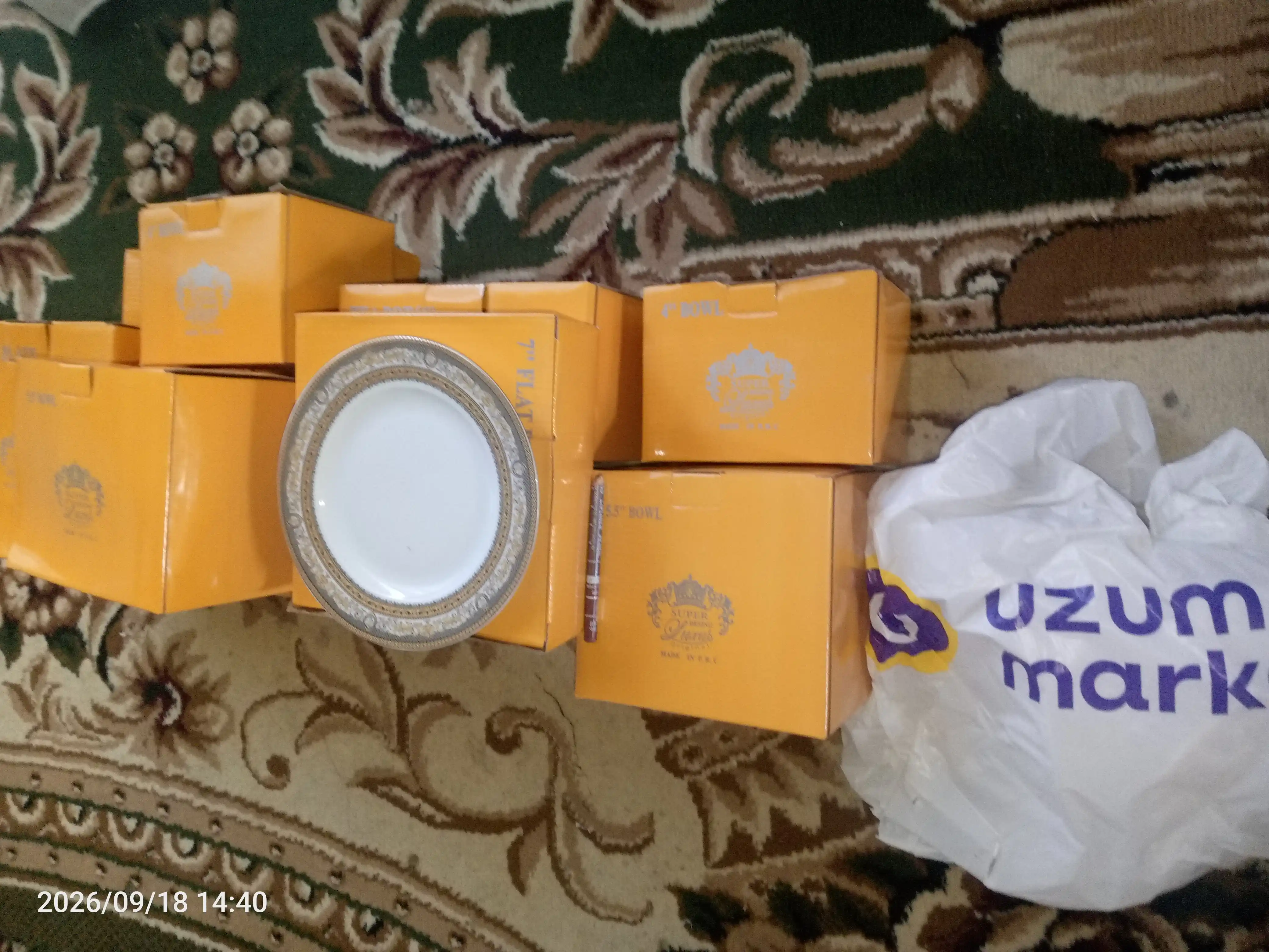 6-12 kishilik idish-tovoqlar to‘plami, 30-62 dona, opal shisha