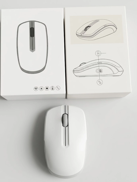 Simsiz sichqoncha Meetoo EOSE 2.4G, noutbuk va kompyuter uchun o'ta shaffof va shovqinsiz