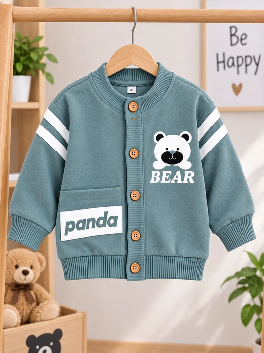 Bolalar bomber kurtkasi BEAR panda, yumshoq issiq kardigan, o‘g‘il bolalar uchun