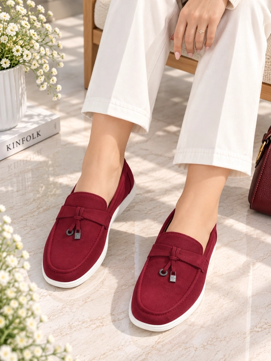 Женские и девичьи замшевые лоферы (в стиле Loro Piana), размеры 36–40