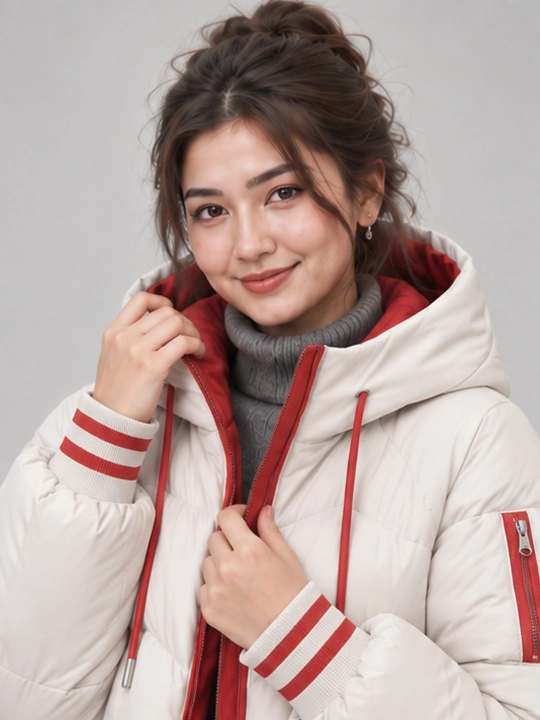 Ayollar qishki kurtka, issiq, oversize, kapyushonli, uzaytirilgan