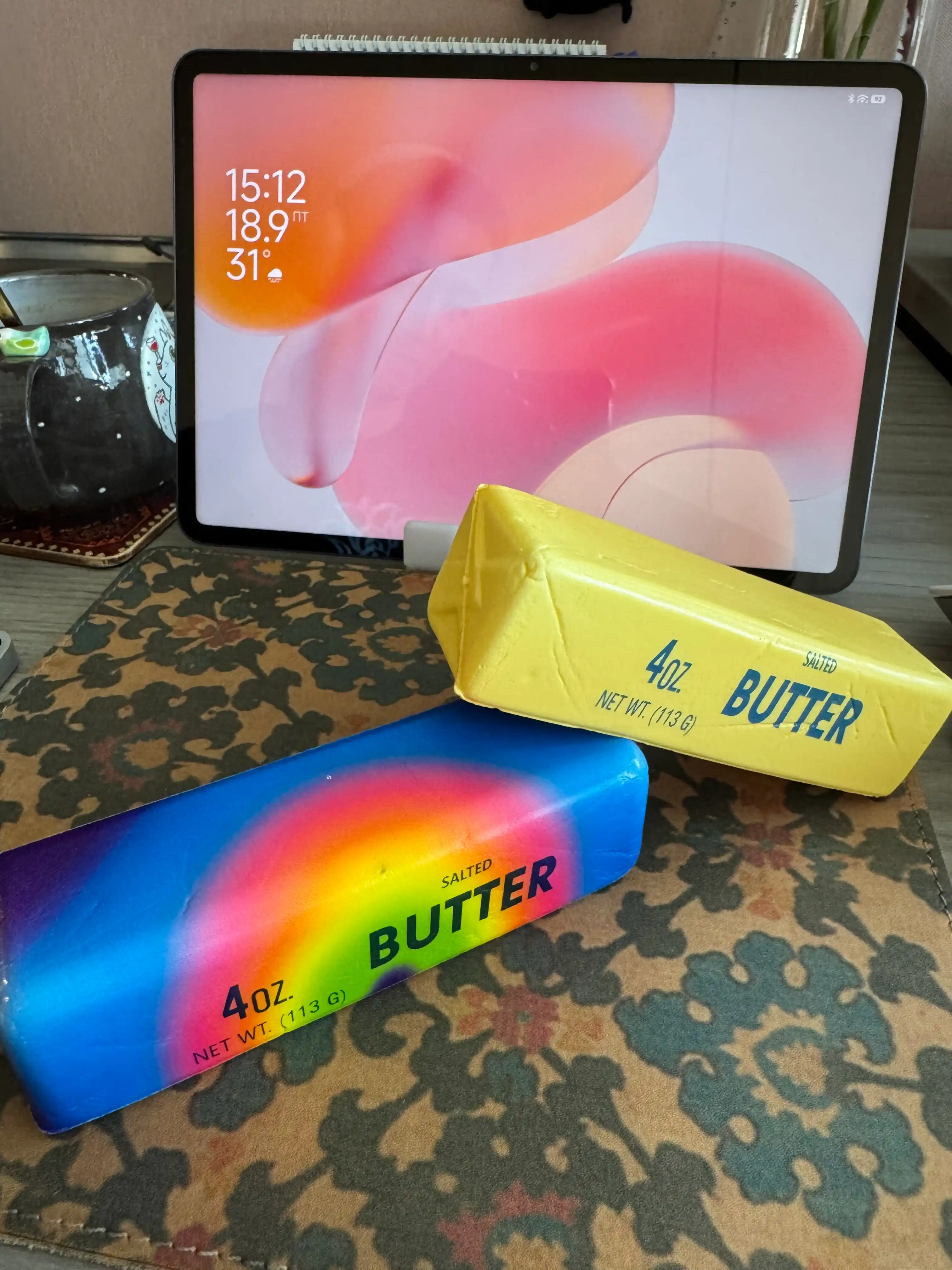 Сквиш Баттер антистресс игрушка Butter 4 oz, мягкий сквиш для рук, разноцветный