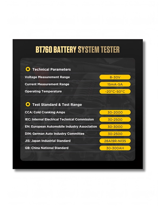 AUTOOL BT760 printerli batareya sinagichi (12V/24V)