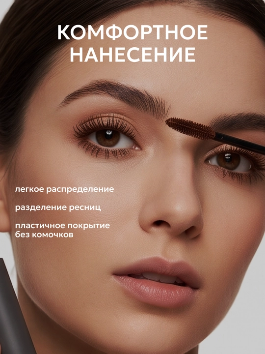 Тушь водостойкая для ресниц SEMILY термотушь для объема удлиняющая, черная, коричневая