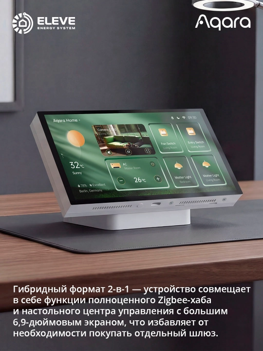 Aqara S1 Plus aqlli stol usti boshqaruv paneli