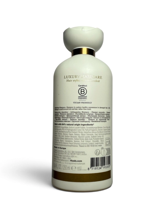 Rituals shikastlangan va bo‘yalgan sochlar uchun tiklovchi shampun, 250 ml