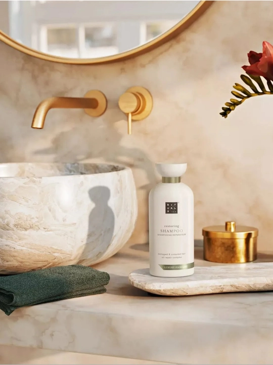 Rituals shikastlangan va bo‘yalgan sochlar uchun tiklovchi shampun, 250 ml