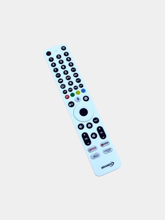 Ovozli boshqaruvsiz Brendo TV uchun oq rangli masofadan boshqarish pulti