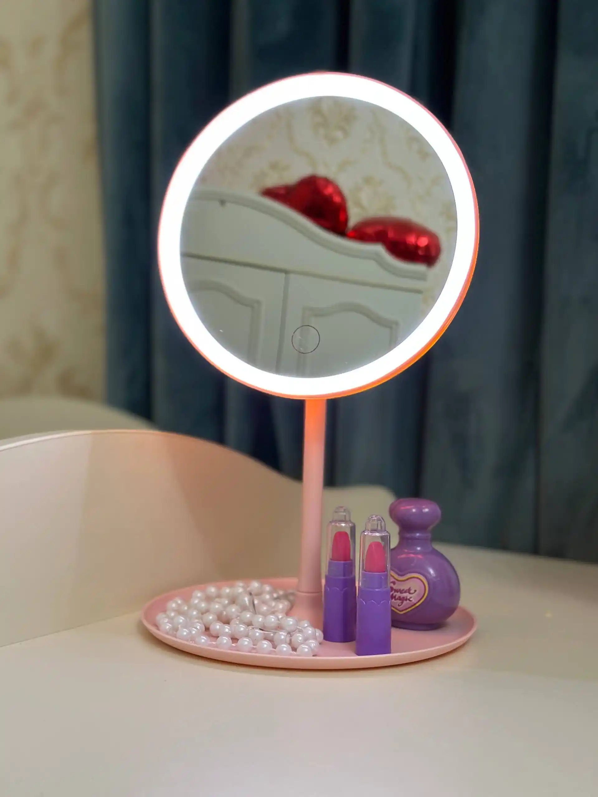 LED chiroqli pardoz oynasi — kosmetika va makiyaj uchun