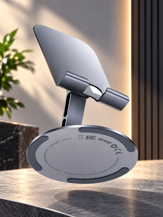 WiWU 360° aylanuvchi telefon va planshet uchun metall stol usti podstavkasi