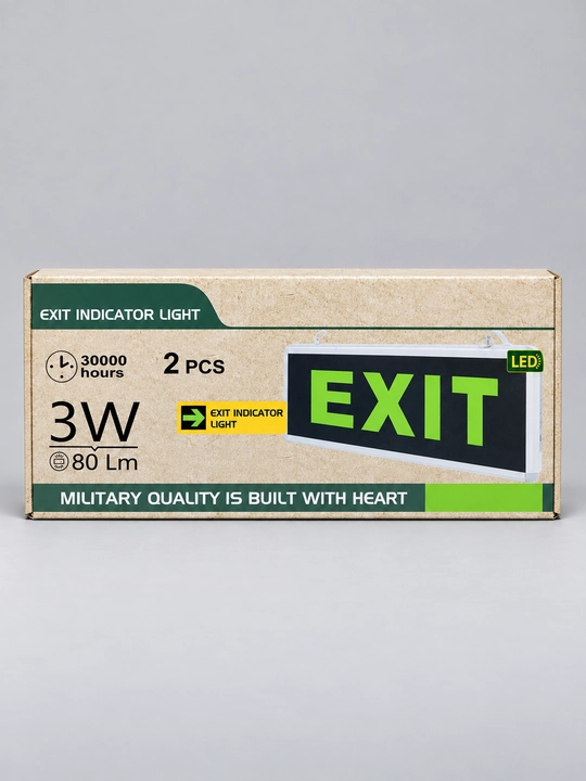 LED EXIT CHIQISH belgisi, ikki tomonlama ko‘rsatkich, do‘kon, ofis va bino uchun