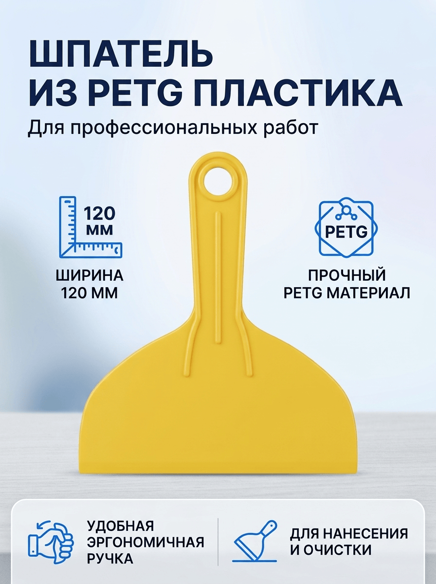 Shpaklyovka va gruntovka uchun shpatel 120 mm, PETG - 
