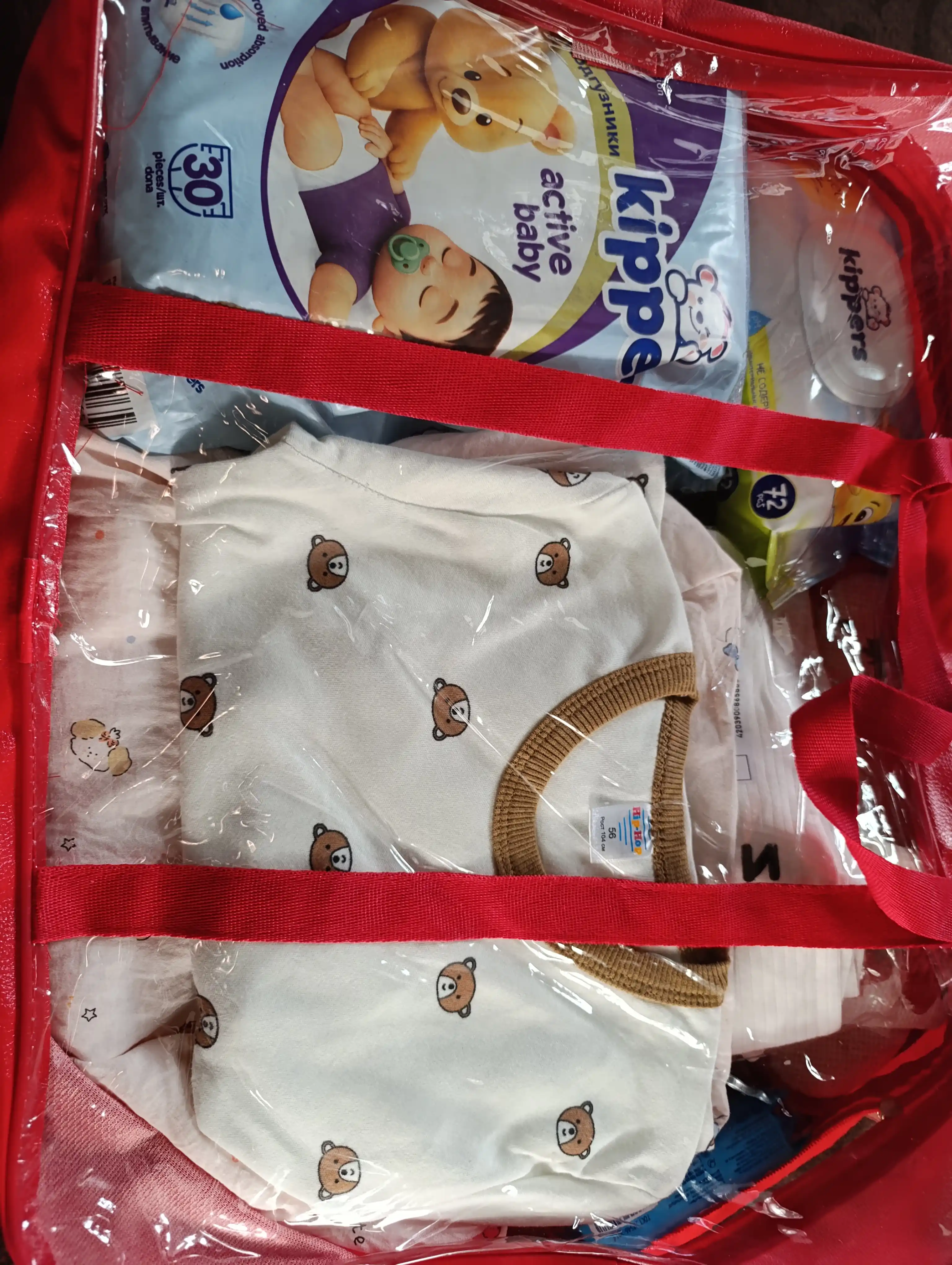 Сумки в роддом, 3 шт, кожаные, прозрачные, 3 размера, для мамы и малыша