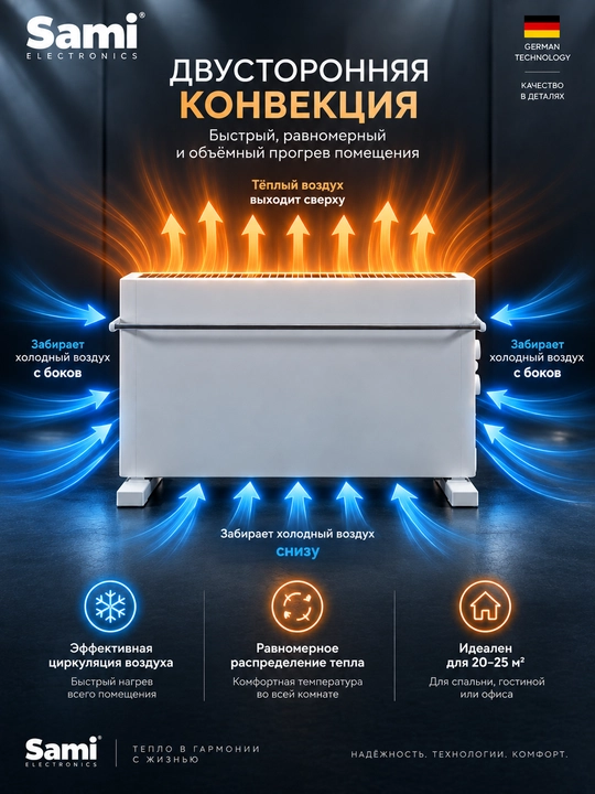 Konvektorli isitgich Sami SM-709