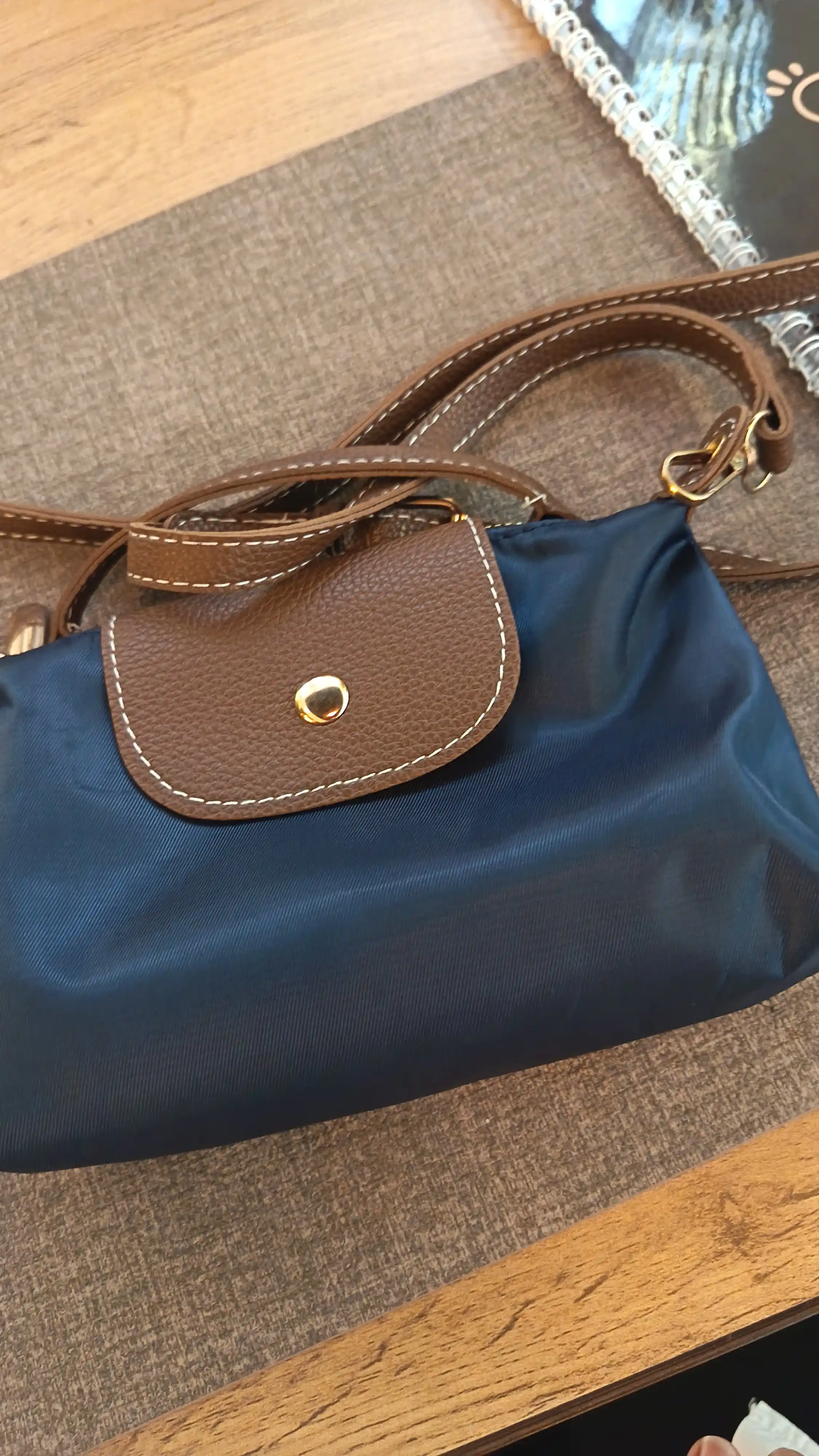 Sumka ayollar uchun, mini Longchamp uslubida, kichkina krossbodi sumka-kosmetichka