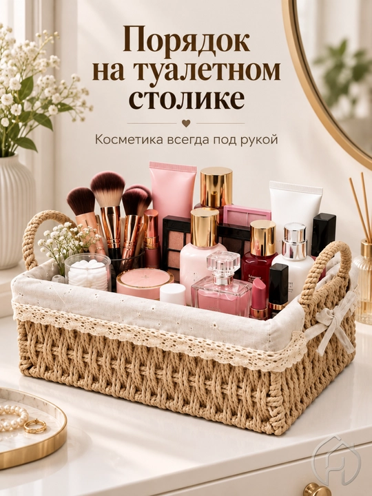 Корзина-органайзер для хранения косметики, хлеба и мелочей, 2 размера 140-118 - 