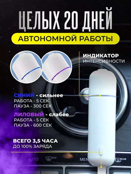 Avtomobil havo spreyi, elektr diffuzorli, 6 xil iforli, Ultrasonic