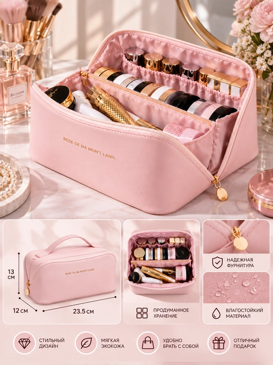 Ayollar uchun kosmetik sumka kosmetika organayzeri 4 xil rang