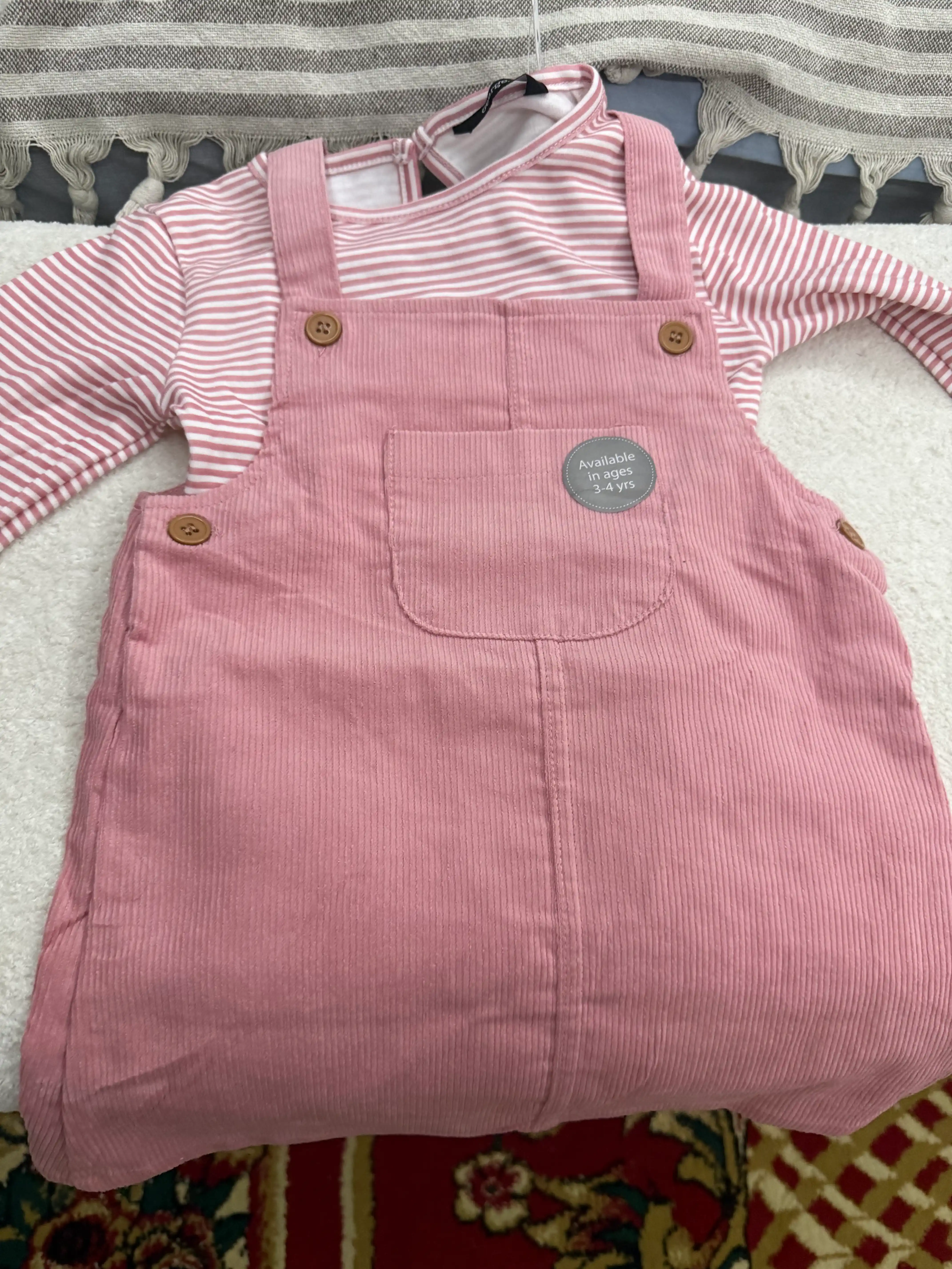 Платье-сарафан для девочек с лонгсливом, от бренда George (2 предмета, 2-8 лет)