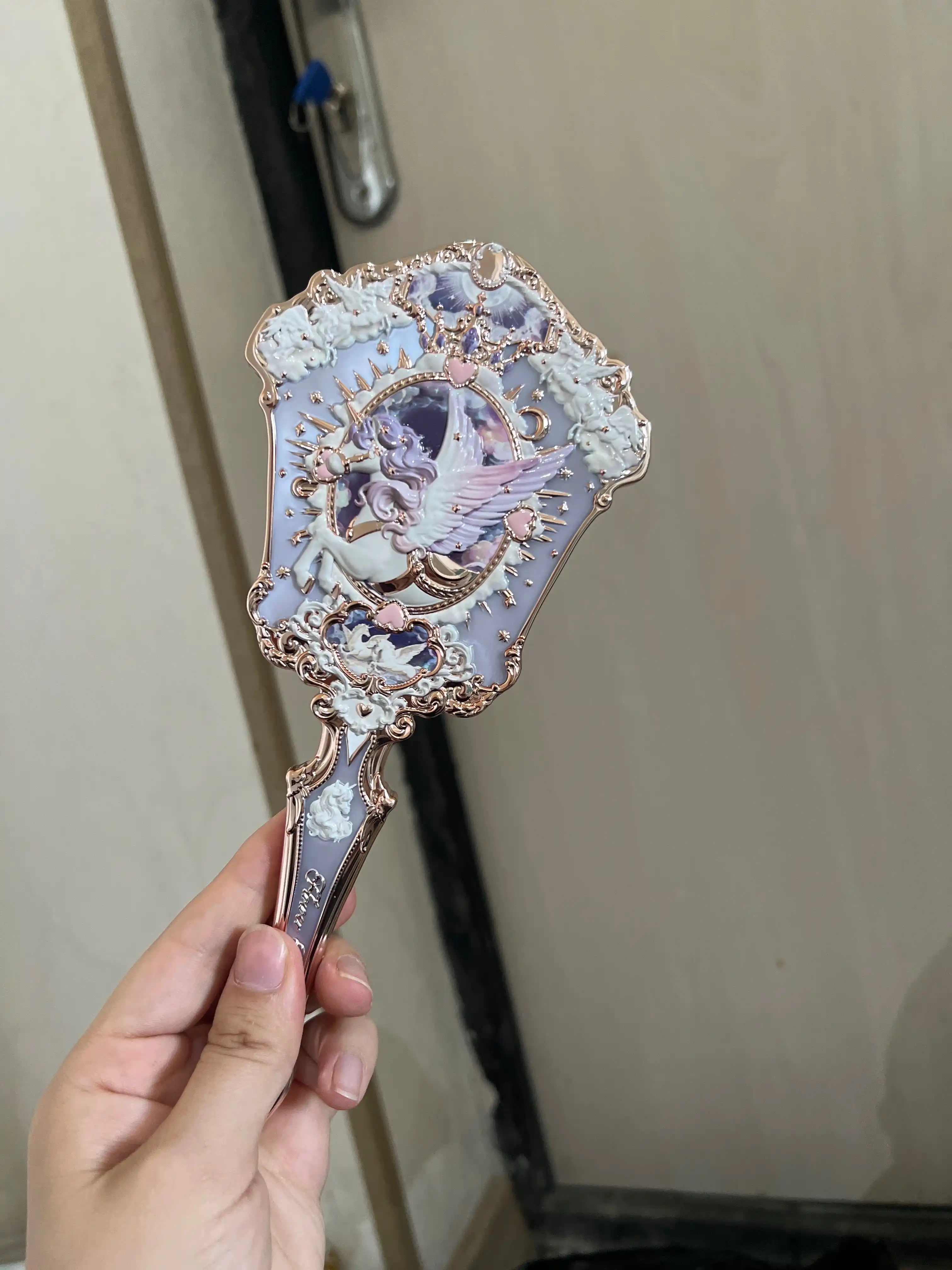 Flower Knows Ritsar Yakkashoxi qo'l oynasi, premium kosmetik oyna, nafis dizayn