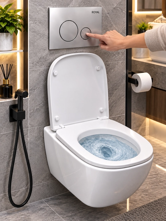 Unitaz uchun yashirin bak,unitaz installyatsiyasi,osma unitaz ramasi ROYAL RL-CC-P112W/G/B - 