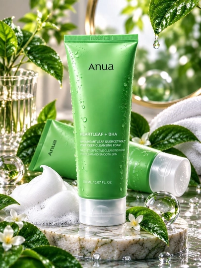 Anua Heartleaf Quercetinol g‘ovaklarni chuqur tozalash uchun ko‘pik, BHA bilan, yuvish uchun, 150 ml