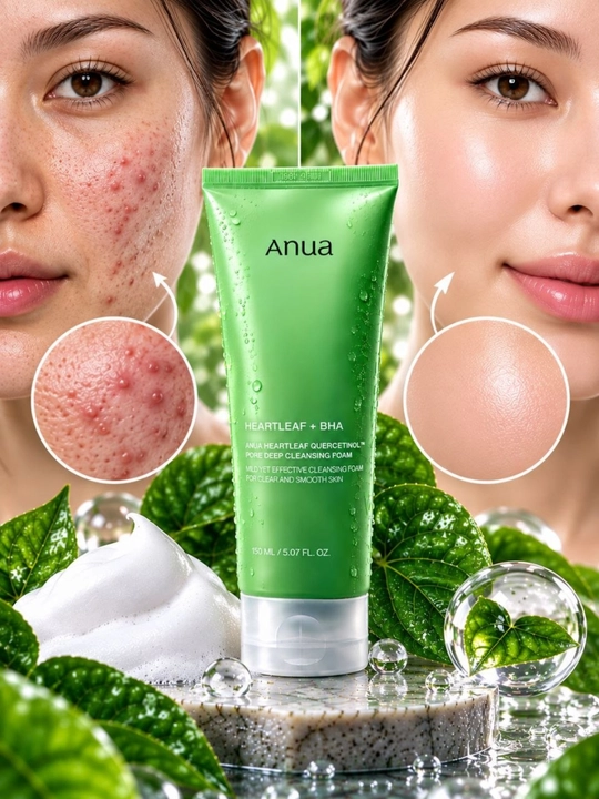 Anua Heartleaf Quercetinol g‘ovaklarni chuqur tozalash uchun ko‘pik, BHA bilan, yuvish uchun, 150 ml