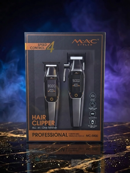 Erkaklar uchun MAC STYLER professional soch-soqol olish mashinasi, trimmer
