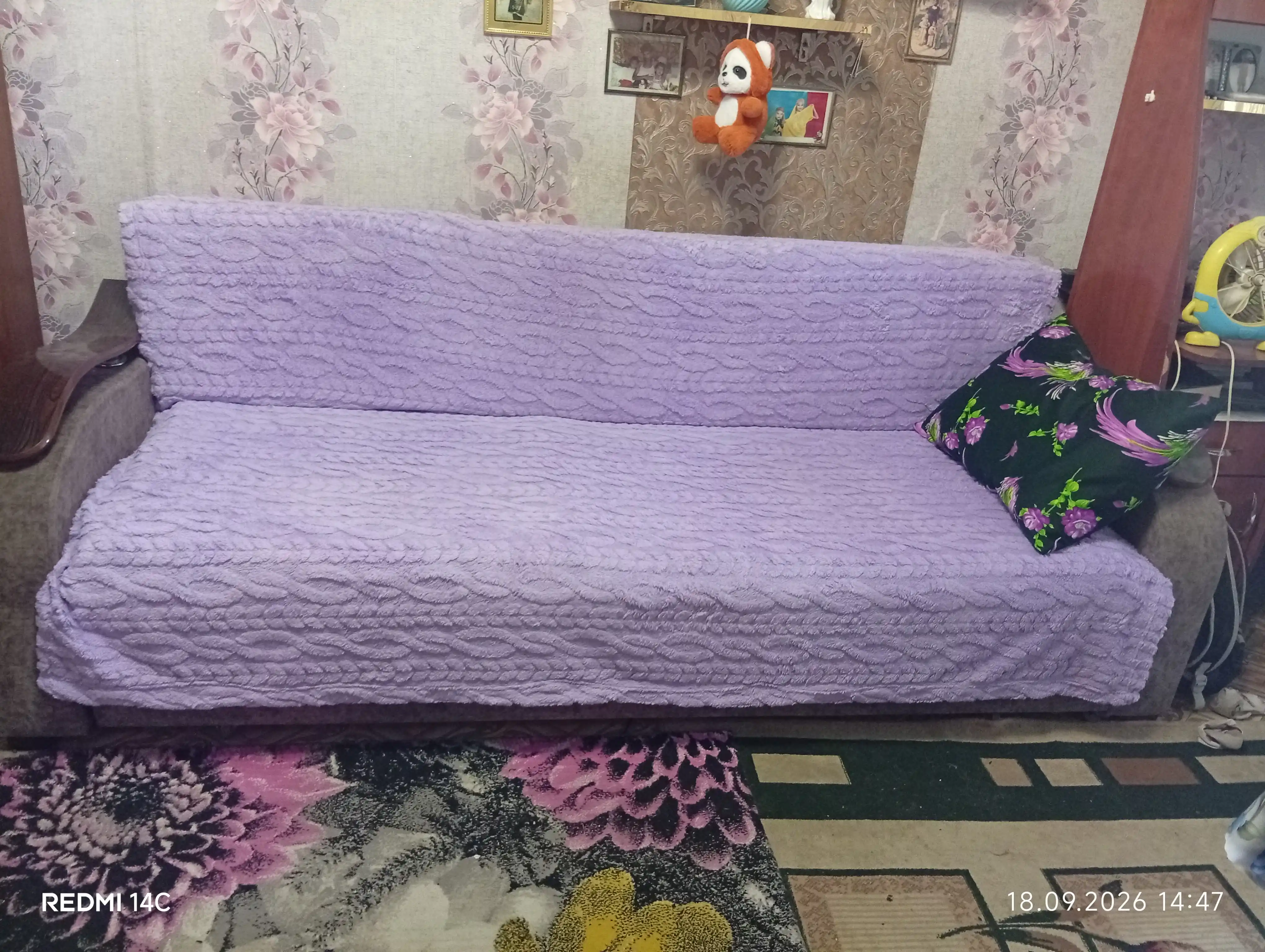 Sirel Rangli Bir Qatlamli pled 200×220 sm — Uy uchun yumshoq va nafis qulaylik