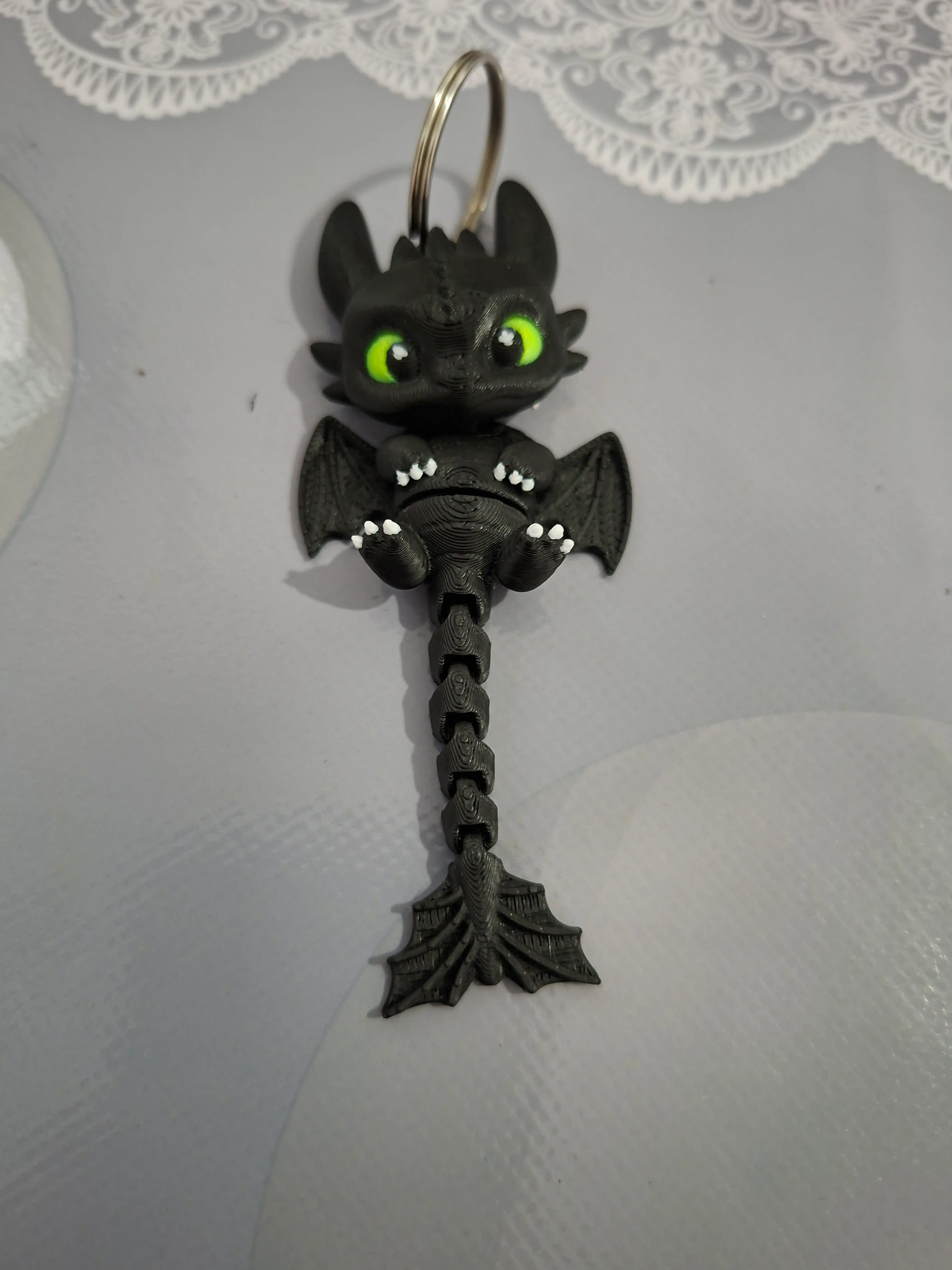 Дракончик-брелок антистресс, 3D-фигурка из PLA+, подвижная игрушка, брелок на рюкзак