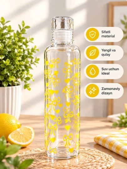 Suv idish, sport va kundalik ishlatish uchun, pinterest butilka, 500 ml - 