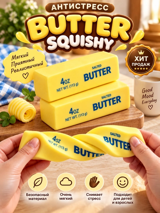 Игрушка-антистресс Squishy, сыр, для детей