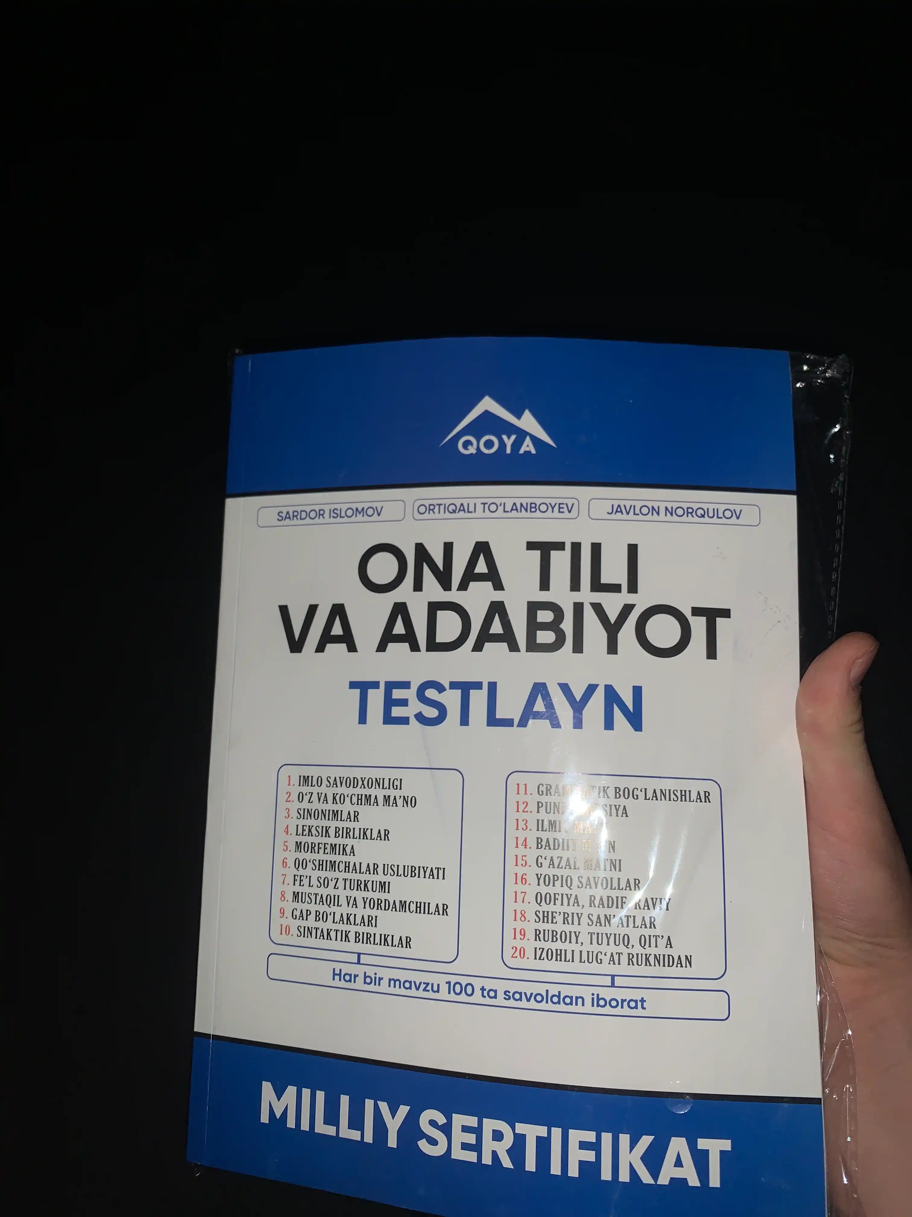 Родной язык и литература, Testlayn, Национальный сертификат