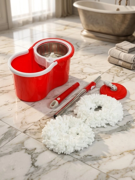 Швабра Spin Mop Turbo Smart с вращающимся ведром, микрофиброй, для влажной уборки